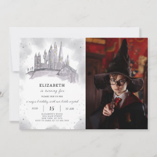 Wizard School Anniversaire Invitation avec photo