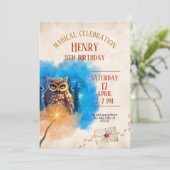Wizard School Themed Birthday Party Invitation (Debout devant)