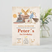 Wizard School Themed Birthday Party Invitation (Debout devant)