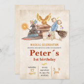 Wizard School Themed Birthday Party Invitation (Devant / Derrière)