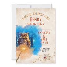 Wizard School Themed Birthday Party Invitation