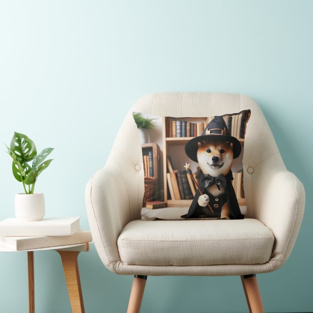 Wizard Shiba Inu Pillow Kussen (Stoel)