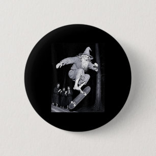 Wizard Skateboarden Funny Meme Skater Halloween G Ronde Button 5,7 Cm