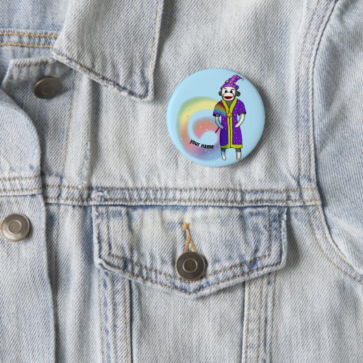 wizard Socket Monkey Ronde Button 5,7 Cm (In situ)