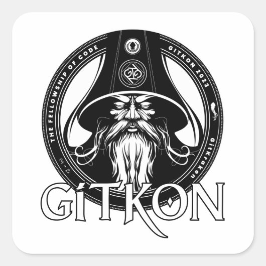 Wizard Sticker | GitKon: De Fellowship of Code (Voorkant)