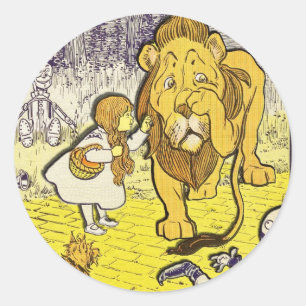  wizard van Oz 1st Edition Afdrukken Ronde Sticker