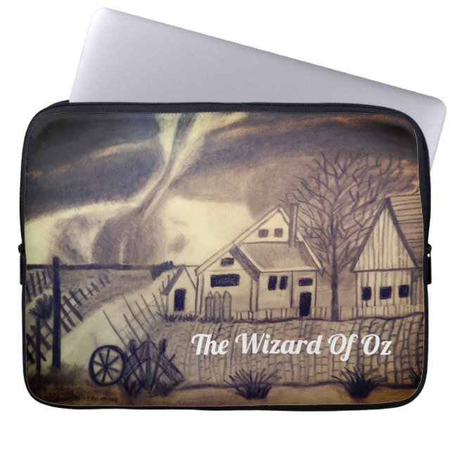 WIZARD VAN OZ-TWISTER LAPTOP SLEEVE (Voorkant)