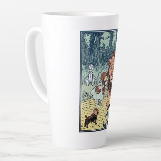  wizard voor Oz-tekens, Gele Brick Road Latte Mok (Linkerhoek)