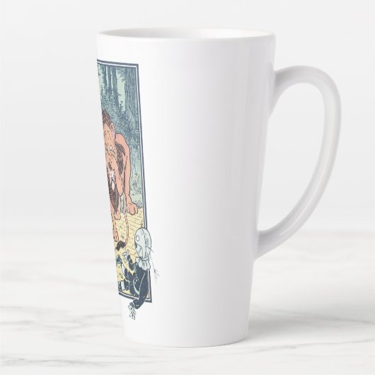  wizard voor Oz-tekens, Gele Brick Road Latte Mok (Rechts)