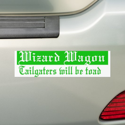 Wizard wagen bumpersticker (Op auto)