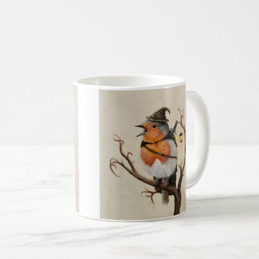 Wizard Wren en Fantasy Robin - vogelMok Koffiemok (Voorkant rechts)