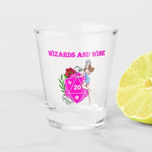 Wizards en wijn shot glas (Voorkant)