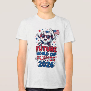 WK 2026 Drie-Landen Fan Kunst, Noord-Amerikaans Tri-Blend Shirt