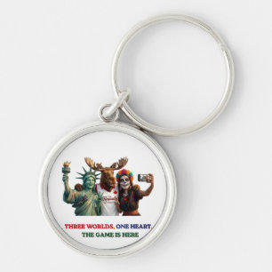 WK 2026 Verenigde : USA, Canada, Mexico T-Shirt Sleutelhanger