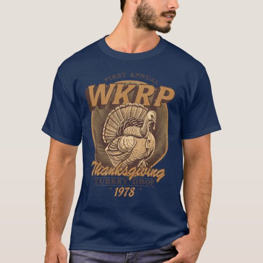 WKRPurkey Drop 1978 gift retro T-shirt (Voorkant)