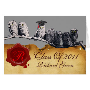 WLGRADUATION PARCHMENT WAX SEAL MONOGRAM