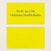 WLPU 91.1 FM Promo cards (Devant & derrière)