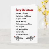 Wluie kerst, een grappig prettig kerstgedicht kaart (Gele Bloem)