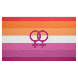 WLW Lesbian Pride Flag (Sunset) Stof
