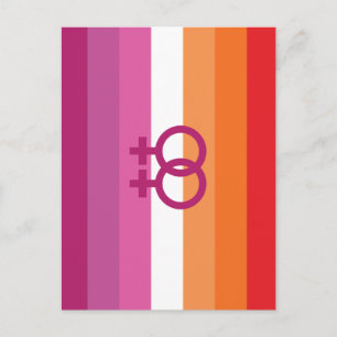 WLW Lesbische Pride-vlag Briefkaart
