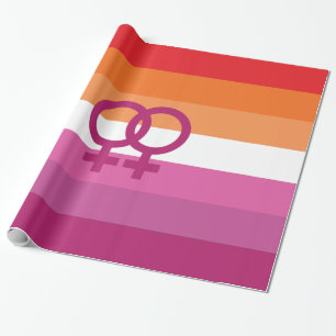 WLW Lesbische Pride-vlag Cadeaupapier