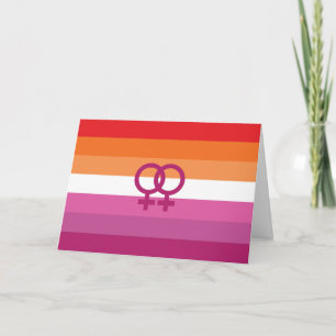 WLW Lesbische Pride-vlag Feestdagen Kaart