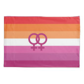 WLW Lesbische Pride-vlag Kussensloop (Achterkant-Links)