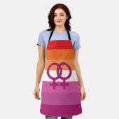 WLW Lesbische Pride Vlag Schort (Gedragen)