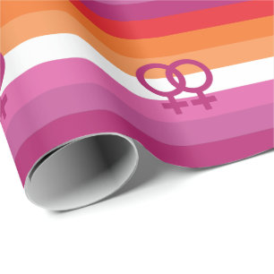 WLW Lesbische Pride-vlag (Zonsondergang) Cadeaupapier