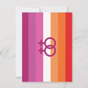 WLW Lesbische Pride-vlag (Zonsondergang) Feestdagenkaart