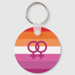 WLW Lesbische Pride-vlag (Zonsondergang) Sleutelhanger
