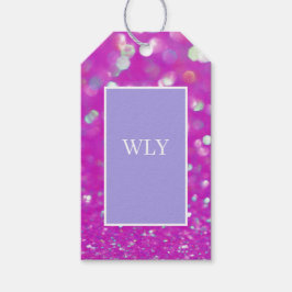 WLY Roze Confetti Cadeaubijslage Cadeaulabel