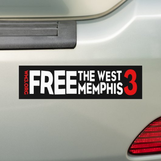 WM3 WEST MEMPHIS DRIE bumper sticker (Op auto)
