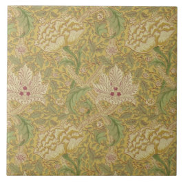 Wm Morris Classic Windrush Design Gold Multi Tile Tegeltje