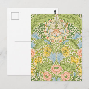 Wm Morris Myrtle Florale Art Nouveau Pastel Briefkaart