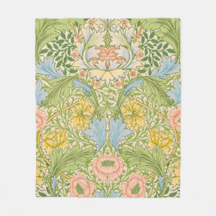 Wm Morris Myrtle Florale Art Nouveau Pastel Fleece Deken