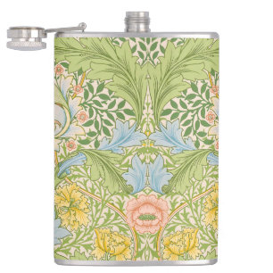Wm Morris Myrtle Florale Art Nouveau Pastel Heupfles
