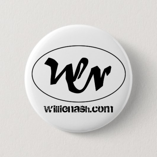 wn logo, willienash.com ronde button 5,7 cm (Voorkant)