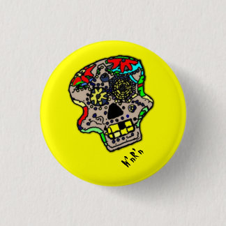 W'n psykho Skull-knop Ronde Button 3,2 Cm