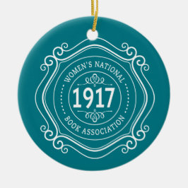 WNBA vakantiegornament blauwgroen verjaardagscrest Keramisch Ornament