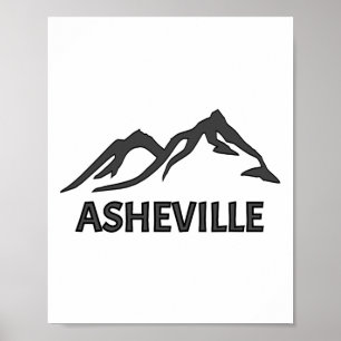 Wnc Asheville Mountains Nc Blue Ridge Noord-Caroli Poster