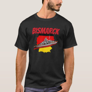 WO2 oorlogsschip Duitse Bismarck slagschip jongen  T-shirt