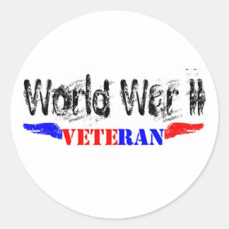 WO2 veteraan Ronde Sticker