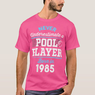 Wo 40 jaar oude poolspeler 40e verjaardag biljart t-shirt