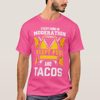 Wo Biljart Joke Taco Lover Biljart Pool Player T-shirt