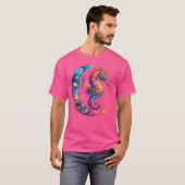Wo Cosmic Celestial Seahorse Boho Moon T-shirt (Voorkant volledig)