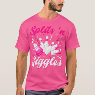 Wo Funny Splits 'N Giggles Bowling Team Schattige  T-shirt
