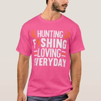 Wo Hunting Vist liefdevolle dagelijkse grappige ja T-shirt