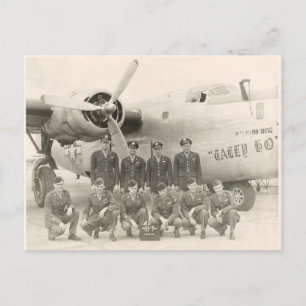 WO II B-24 Crew Briefkaart
