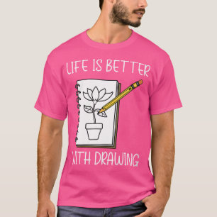 Wo Kunstwerk Leven Met Tekenen Schetsen T-shirt
